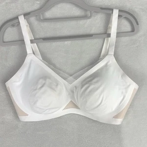 Honeylove Bra 36 B/C M White Crossover Seamless Liftwear Wire Free Smoothing - Picture 1 of 3