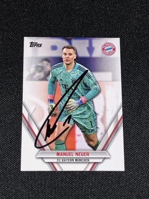 Tarjeta autógrafa firmada a mano Manuel Neuer 2023 Topps Bundesliga Bayern Munich Foto 1 de 4