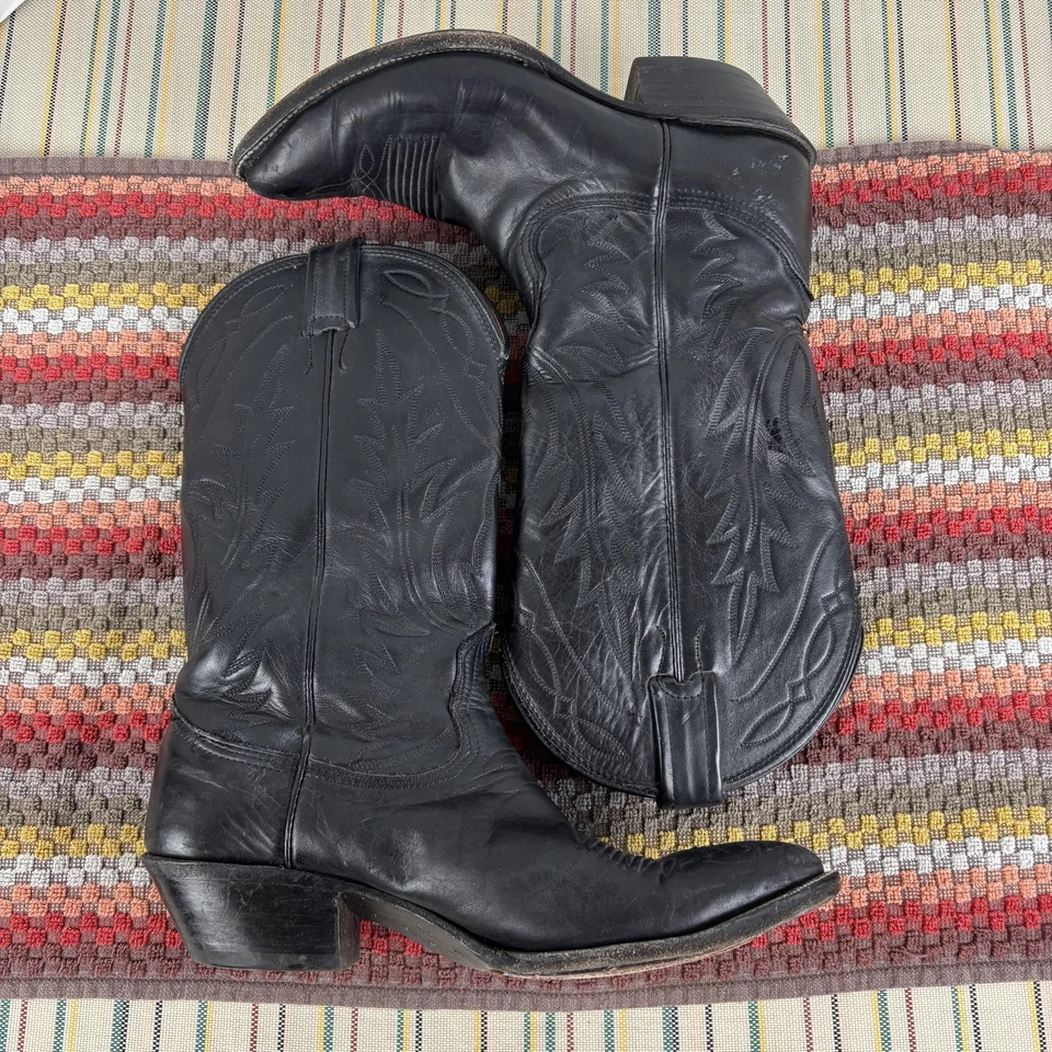 Nocona Boots Womens Size 6 Black Leather Cowboy Western Pointed Toe Style K006 - Image 1 of 4