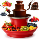 Electric Chocolate Fountain 3 Tier Fondue Dip Machine & Food Tray Giles & Posner