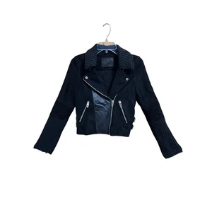 Blank NYC schwarze Jacke mit Lederbesatz - Damen XS - Bild 1 von 7