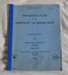 PROVISORISCHER ATLAS der INSEKTEN der britischen Inseln Pt.1 SCHMETTERLINGE 1970 - Bild 1 von 4