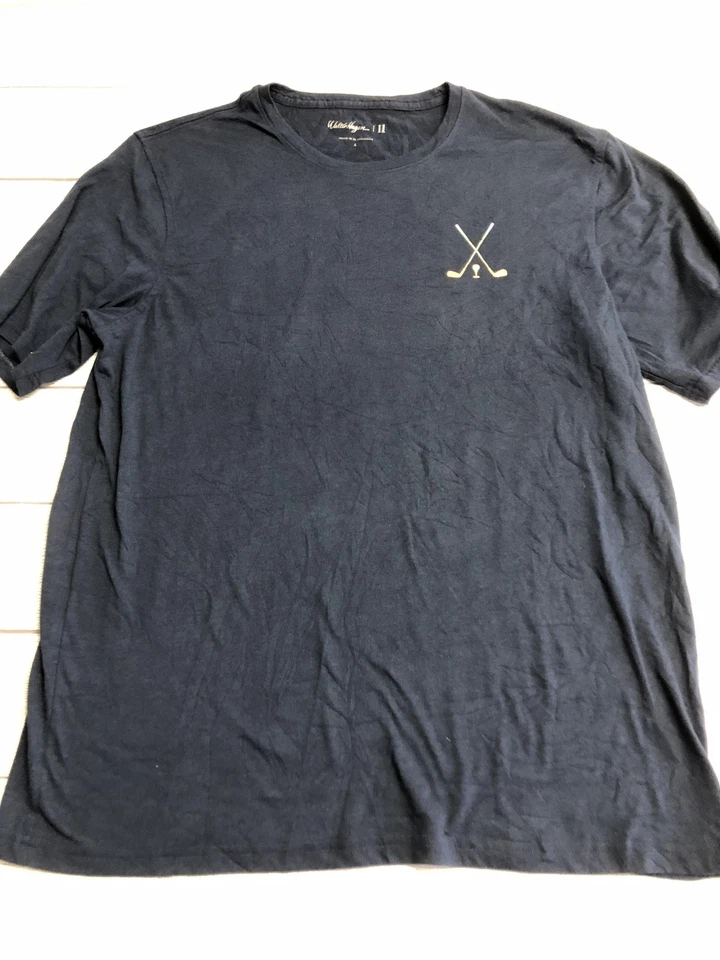 Camisa Walter Hagen Para Hombres Grande Azul Marino Golf Gráfico Cuello Redondo Camiseta Manga Corta Foto 1 de 4