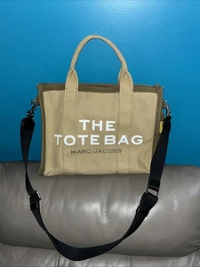 Marc Jacobs THE Tote Bag 12 x 9,5" - Canvas hellbraun beige mit Schulterriemen - Bild 1 von 9