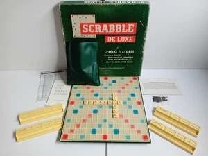 Vintage 1973 Scrabble Deluxe Board Game Very Good Condition Complete FREE P&P - Picture 1 of 13