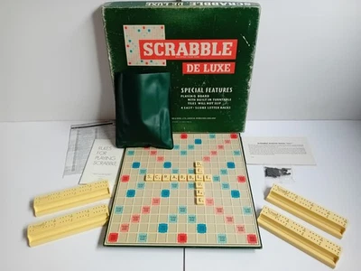 Vintage 1973 Scrabble Deluxe Board Game Very Good Condition Complete FREE P&P - Image 1 of 4