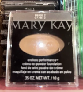 Mary Kay BEIGE 2 Endless Performance Creme to Powder Foundation .35 oz BNIB - Picture 1 of 1