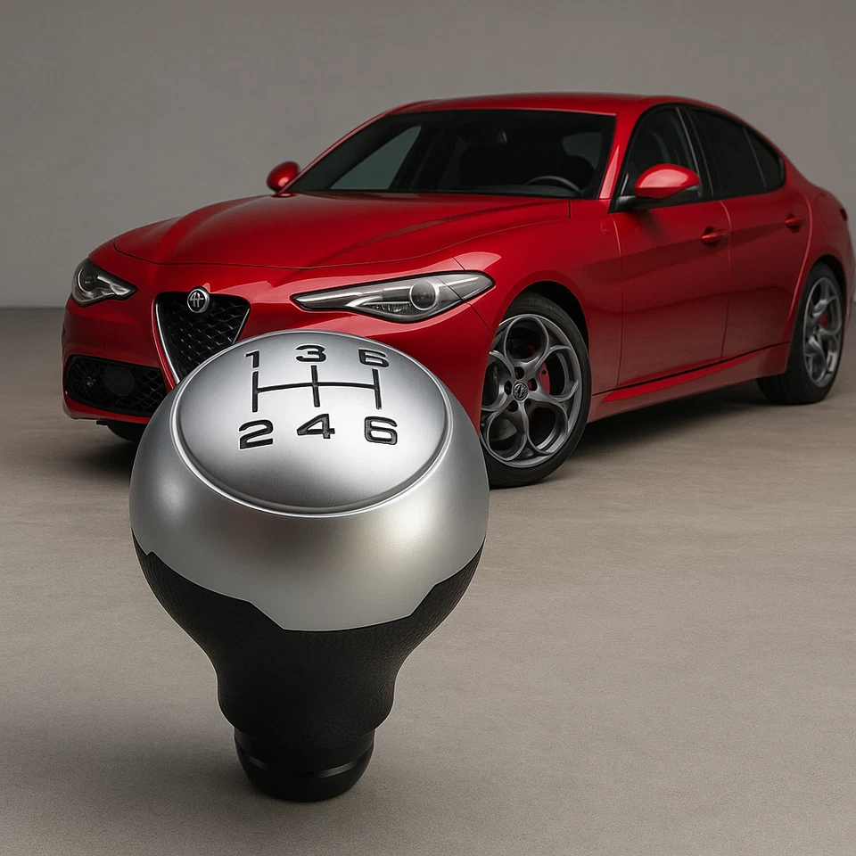 Pomello cambio Alfa Romeo Giulia 2015 - 156123627 gear knob parte nera con guida - Image 1 of 4