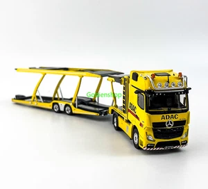 GB 1:64 Yellow ADAC Actros Gigaspace 4x2 Trailer Truck Model Diecast Collect Car - Picture 1 of 7