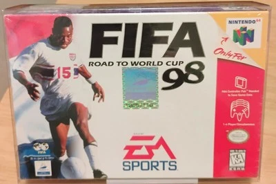 FIFA 98 Road to World Cup N64 Factory Sealed Box Variant EXCELLENT CONDITION - Image 1 of 4
