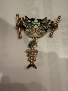 Mittagessen im Ritz Knebel Katze Anhänger mit Gläsern #178 - Bild 1 von 5