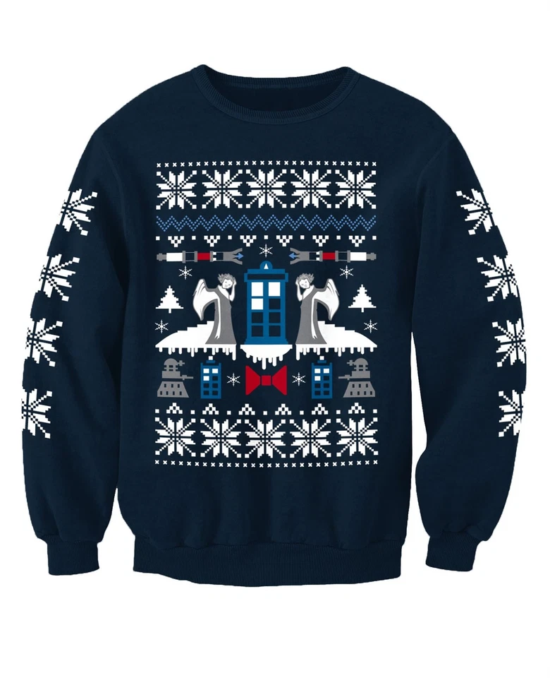 NOSTALGIC CLOTHING Doctor Who Angel TV Inspired Christmas Sweatshirt Jumper Adults