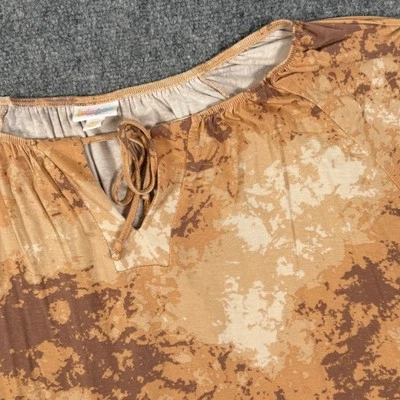 Blusa Campesina Top Boho Manga 3/4 Marrón Beige Estampado Para Mujer 3XL LuLaRoe Debra Foto 1 de 4