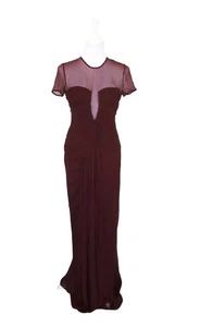 Burberry Runway Kleid Maxikleid Seide Burgundy IT42 D38 ungetragen - Bild 1 von 8