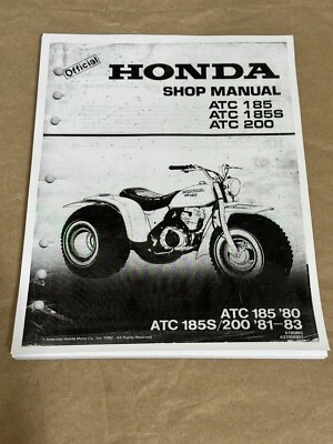 Печатная сервисная мастерская ручной ремонт 1980-1983 Honda ATC185 ATC185S ATC200 - Изображение 1 из 3