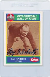 1990 Swell HOF #80 Ray Flaherty Signed Auto *K6547 - Picture 1 of 2