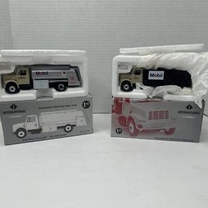FIRST GEAR *MOBIL* International 4900 Stake Truck & Mobil Tanker NIB Die Cast - Picture 1 of 6