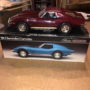 Jim Beam Decanter 1968 Cordavan Maroon Chevy Corvette Original Coupe Box empty - Picture 1 of 7