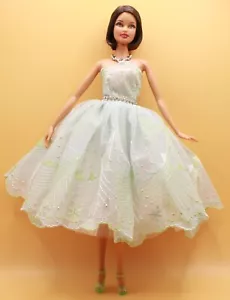 Barbie DRESS 4 PC OUTFIT FITS MODEL MUSE & SILKSTONE w/GREEN HIGH HEELS~NO DOLL - Picture 1 of 5