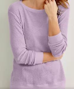 J.Jill ~ M~ NEW Excellent Waffle-knit Top ~ Lavender ~ NWT(1S5) - Picture 1 of 5
