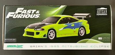 Greenlight 1 18 Fast & Furious Brian 1995 Mitsubishi Eclipse 19039 Vert Modèle - Photo 1/4