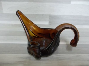 ART DECO ASCHENBECHER MUNDGEBLASEN GLAS PFEIFFENSTÄNDER MIT STREICHHOLZHÄLTER - Bild 1 von 5