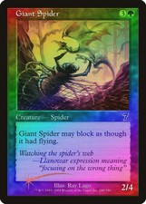 Giant Spider FOIL 7th Edition PLD Green Common MAGIC GATHERING CARD ABUGames