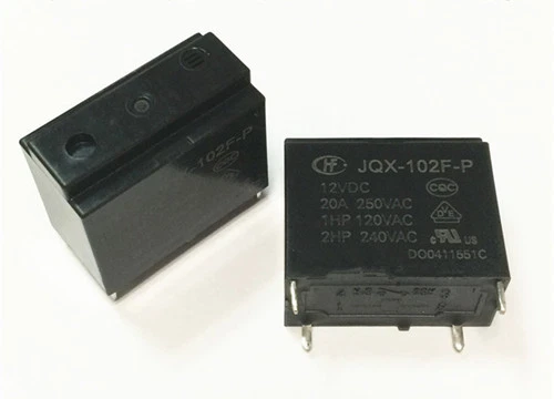 2pcs 4pins JQX-102F-P-12VDC 20A 250VAC HONGFA Relays - Image 1 of 1