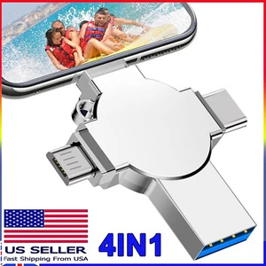 4in1 2TB 1TB USB3.0 Flash Drive Memory Photo Stick Type-c OTG For iPhone Android - Picture 1 of 13