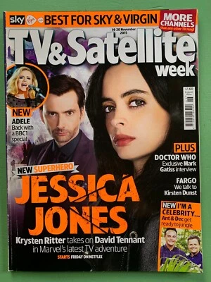 TV & SATELLITE WEEK Nov-2015 KRYSTEN RITTER DAVID TENNANT Mark Gatiss Matt Berry - Image 1 of 2