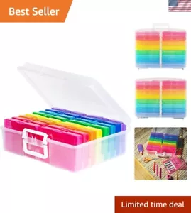 Transparent Craft Keeper with Handle - Holds 1600 Photos, Snap Closure Included - Picture 1 of 9