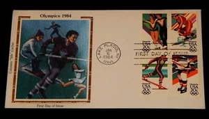 Vintage Cover, UNITED STATES,1984,FDC, COLORANO SILK, LAKE PLACID, NY, Olympics - Picture 1 of 4