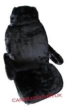 For MERCEDES SPRINTER MOTORHOME SEAT COVERS - BLACK FAUX FUR + ARMREST COVERS