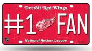 DETROIT RED WINGS #1 FAN Targa Metallo Ufficiale NHL - Foto 1 di 1