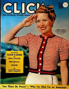 Click January 1940 WWII Gone With the Wind Woman's Football Box Lacrosse - Picture 1 of 11