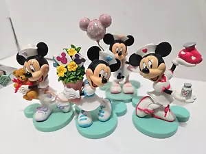 4 Disney Minnie Mouse Krankenschwester Sammlung niedrige Besetzung Zahlen EUC - Bild 1 von 17