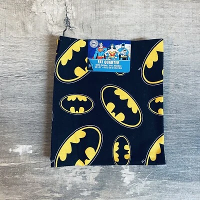Novelty DC Comics Originals Pre Cut Fabric Fat Quarter Batman Symbol - Image 1 of 4