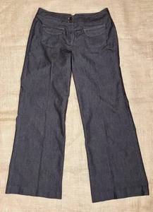 Pantalón Larry Levine Marrón Pierna Ancha Talla 12 Elástico Cottage Goblin Core - Imagen 1 de 6