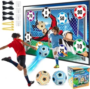Soccer Ball Game Set for Kids: Indoor Outdoor 8.07 x 7.28 x 6.3", blue - Picture 1 of 8