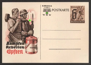 Postal de propaganda del Tercer Reich de Alemania 1933-1945, como nueva - Imagen 1 de 2