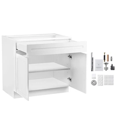 Armario Base Coctelera 30" W x 24" D x 34.5" H Listo para Montar con Cajón Blanco Foto 1 de 4