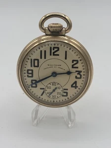 Waltham Vanguard RR Pocket Watch Model 1908 16s 23 Jewels Adj. 8 Pos. - Picture 1 of 6