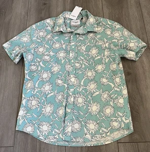NUEVO CON ETIQUETAS Goodfellow & Co Camisa Floral Abotonada Blanco Agua Bolsillo Calce Ajustado Para Hombres Grande - Imagen 1 de 8
