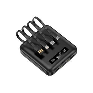 Akashi Batterie de Secours 10000 mAh 4 Câbles USB-A / TYPE-C / MICRO USB - Photo 1/6