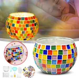 Glasmosaik Kerzenhalter Kit DIY Mosaik Bastelset Teelichthalter für Zuhause Deko - Bild 1 von 12
