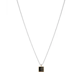 Collana Uomo Liu Jo Acciaio Inox Quadrato Impronta Digitale Born In Italy MLJ244 - Picture 1 of 1