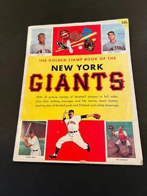 1955 New York Giants Golden Book of Stamps- complete w/ 32 stamps- Willie Mays++ - Image 1 of 4