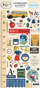 Carta Bella - School Days - Chipboard Accents 6"x13" Sheet Scrapbook - Picture 1 of 1