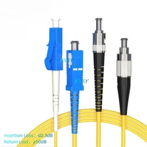 10Pcs 1-15m LC to LC FC ST SC to SC UPC Single Mode OS2 Fiber Optic Patch Cord  - Picture 1 of 19