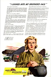 Nash Automobiles Kelvinator Refrigerators WW2 Print Ad 1943 War Print Ad - Picture 1 of 1